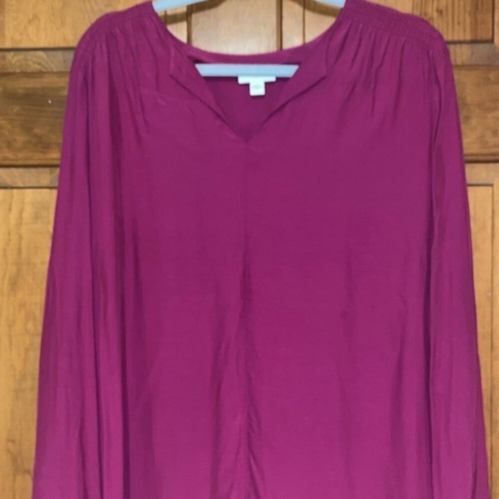 J. Jill Oversized Long Sleeve Blouse Tunic size Medium